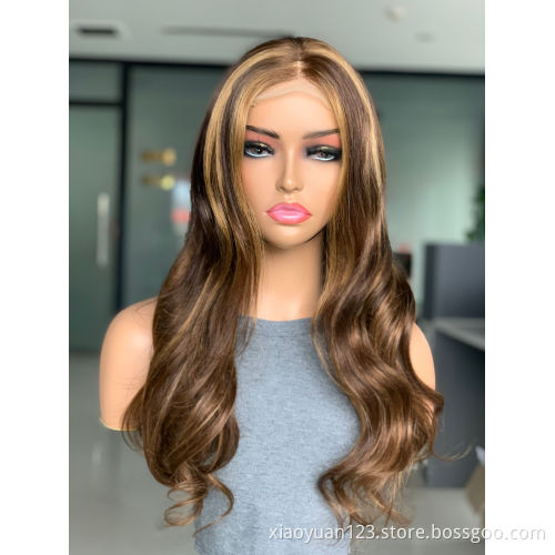 Mayqueen Wholesale Wigs 100% Human Hair Vendors Ombre Body Wave Brazilian Human Hair HD Lace Front Wigs For Black Women